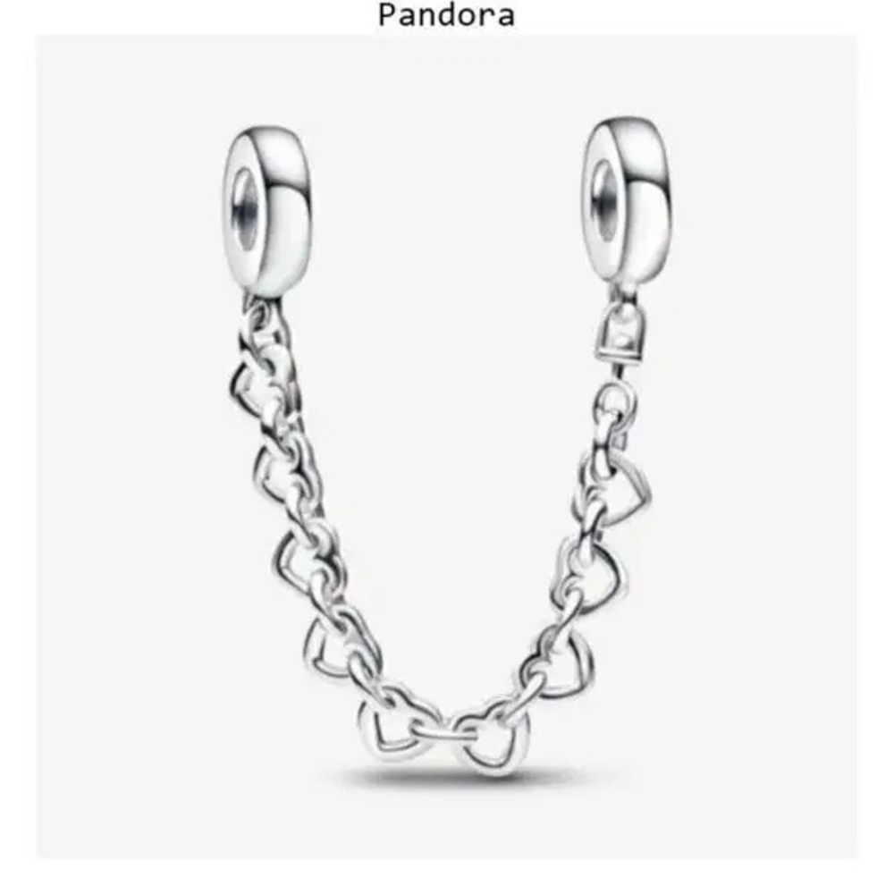 Pandora Linked Hearts Safety Chain